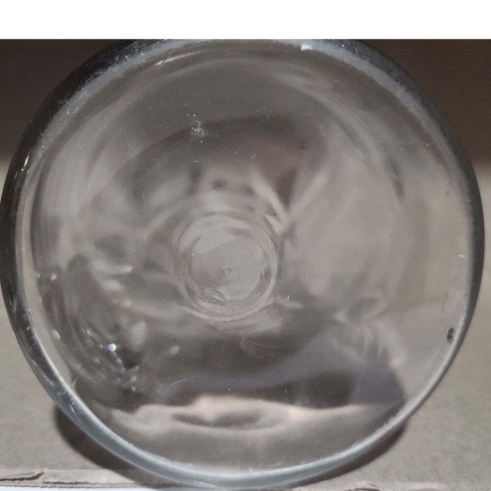 Hand-Blown Clear Crystal Water Pitcher Etched Flowers‎ & Leaves Applied Handle - Picture 10 of 10